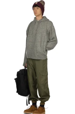 Discount Kapital 5G Wool Hood Sweater (SPEAKEASY Embroidery) - Grey