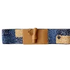 Outlet Kapital GABBEH Elastic Leather Toggle Buckle Belt (Patchwork)