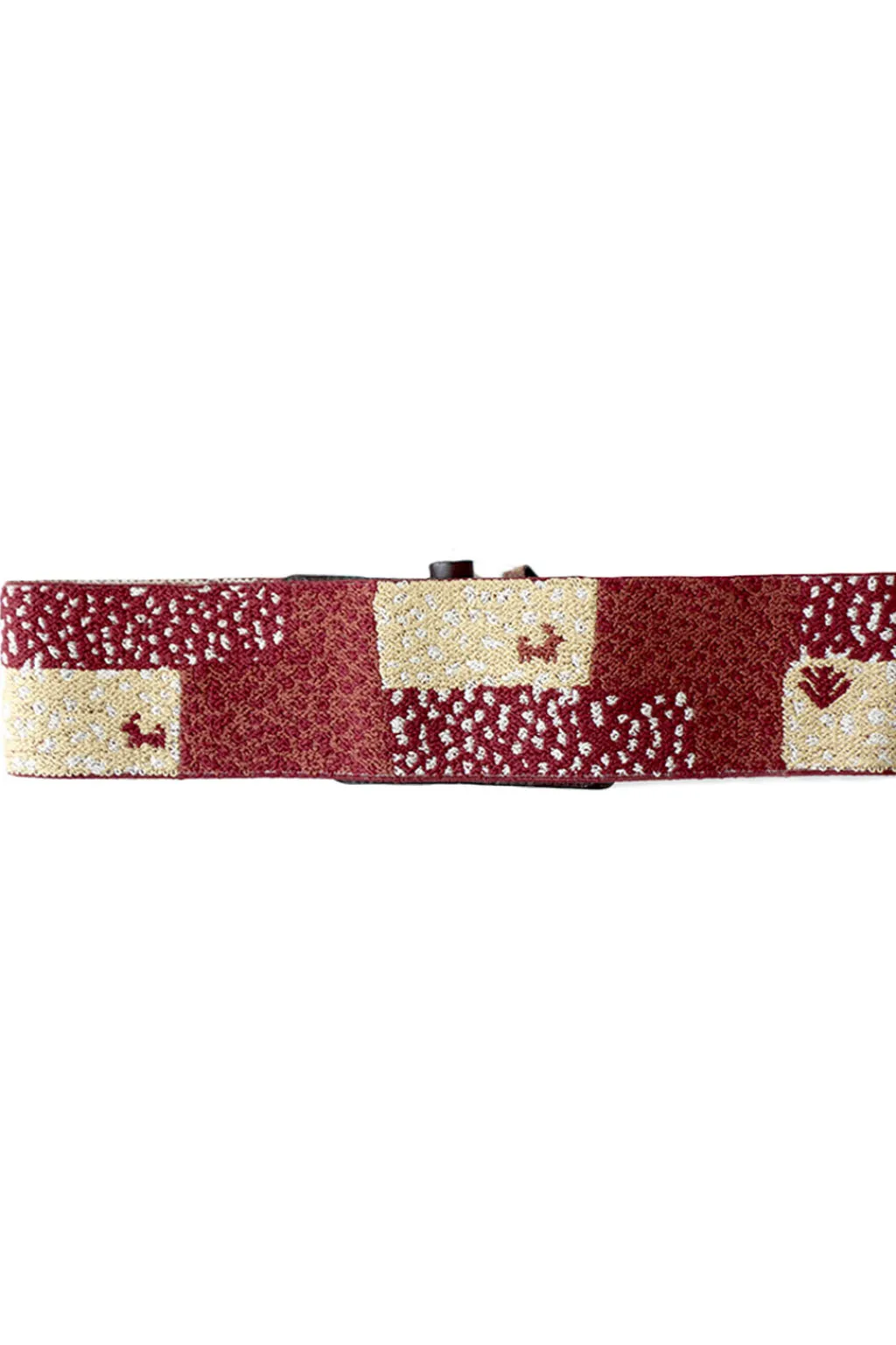 Outlet Kapital GABBEH Elastic Leather Toggle Buckle Belt (Patchwork)