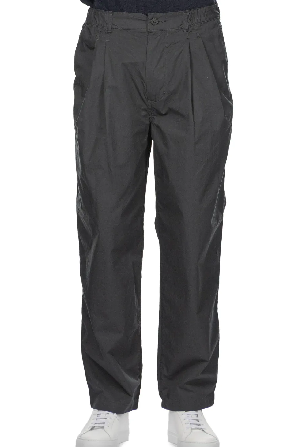 Fashion Still by Hand Garment Dye 2 Tuck Pants - Green Charcoal