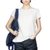 New Kapital Gauze Jersey Crew Pocket T - Ivory