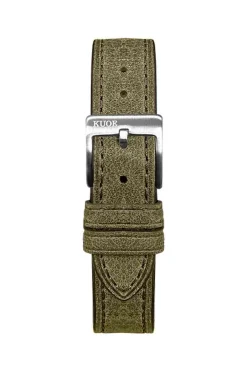 Best KUOE Watch German Leather Strap - Green - 20mm