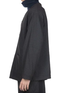 Clearance ts(s) Gingham Plaid Reversible Collarless Jacket