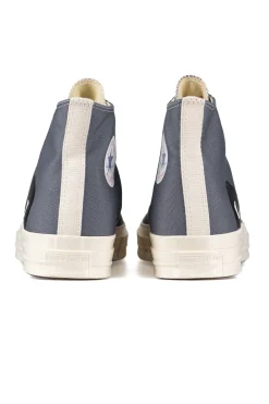 Clearance Comme Des Garcons Play Grey Converse - Half Heart Chuck 70 High Sneakers