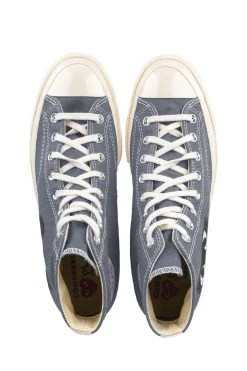 Clearance Comme Des Garcons Play Grey Converse - Half Heart Chuck 70 High Sneakers