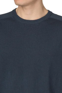 Best Still by Hand Half Sleeve Knit T-Shirt - Dusty Blue