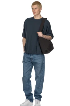 Best Still by Hand Half Sleeve Knit T-Shirt - Dusty Blue
