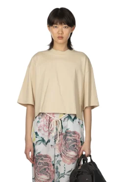 Online Manon Half Sleeve Tee - Beige