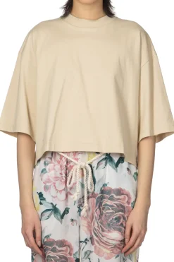 Online Manon Half Sleeve Tee - Beige