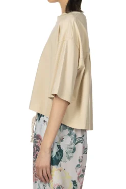 Online Manon Half Sleeve Tee - Beige