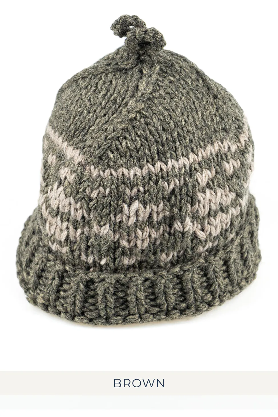 Fashion Decho HAND KNIT CAP in 3 Color Choices