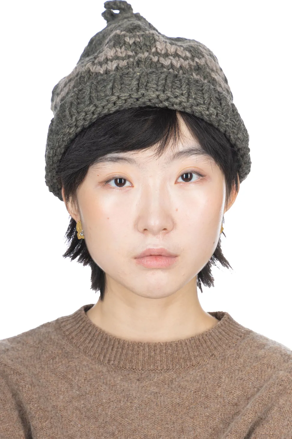 Fashion Decho HAND KNIT CAP in 3 Color Choices