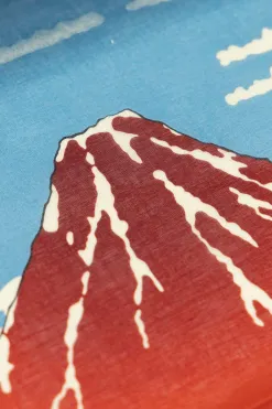 Best Mino Washi Handkerchief - 47.5 x 47.5cm - Hokusai Fuji - in 2 Color Choices