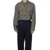 Fashion SOPHNET Hard Melton 1 Tuck Tapered Cargo Pants - Navy