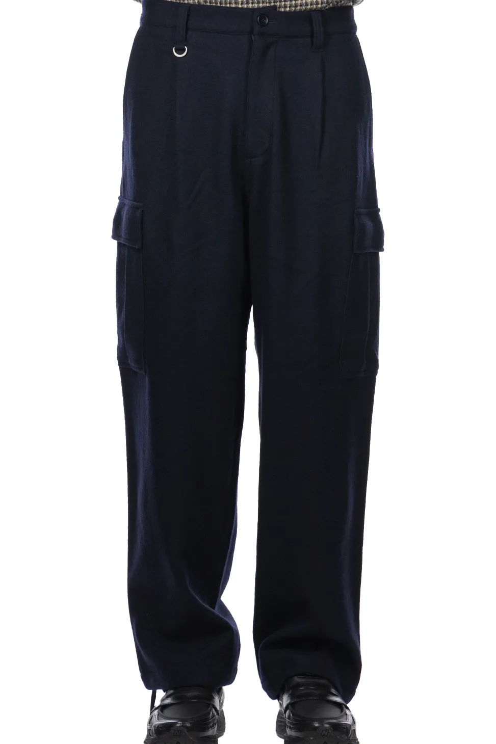 Fashion SOPHNET Hard Melton 1 Tuck Tapered Cargo Pants - Navy