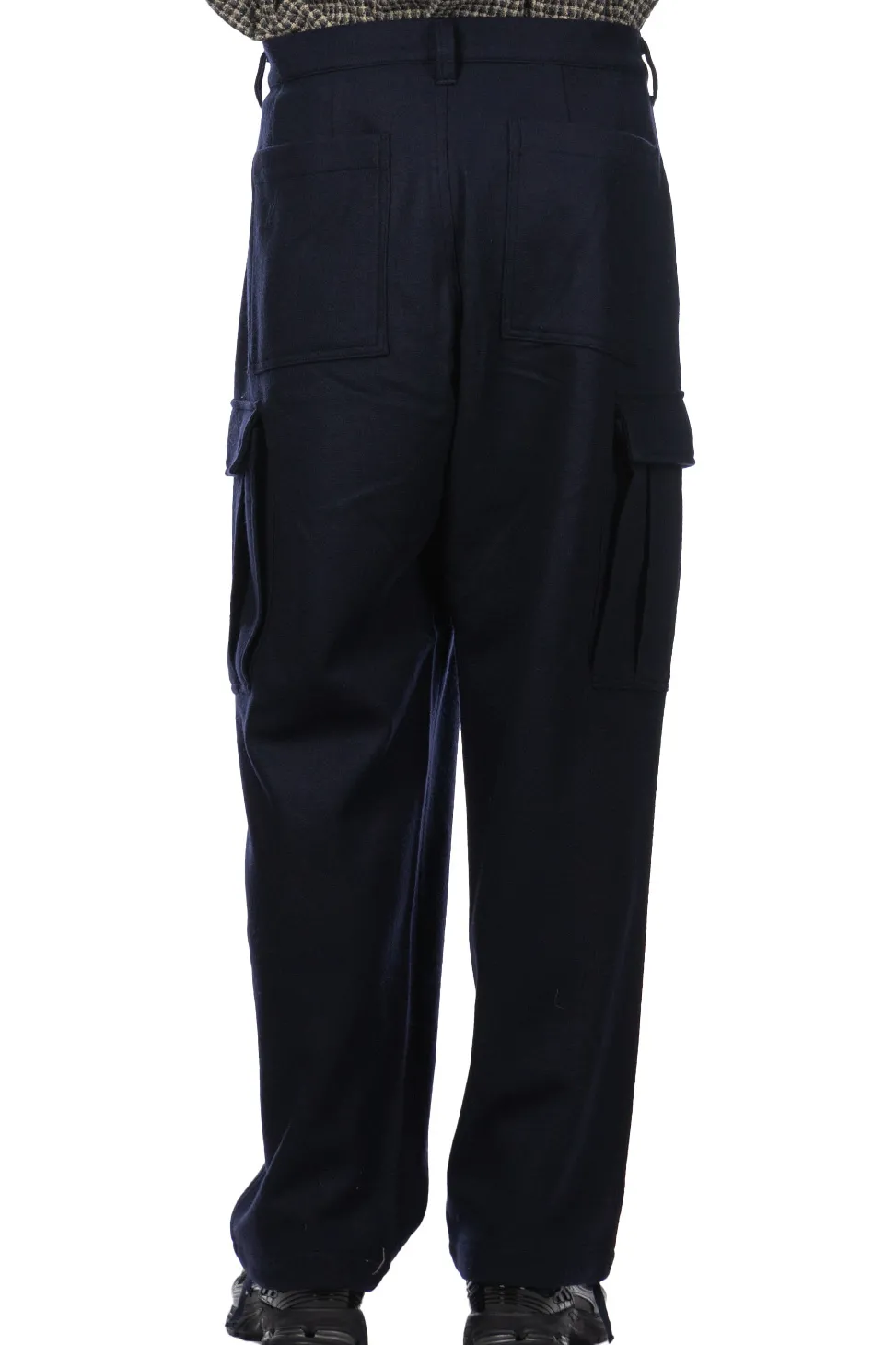Fashion SOPHNET Hard Melton 1 Tuck Tapered Cargo Pants - Navy
