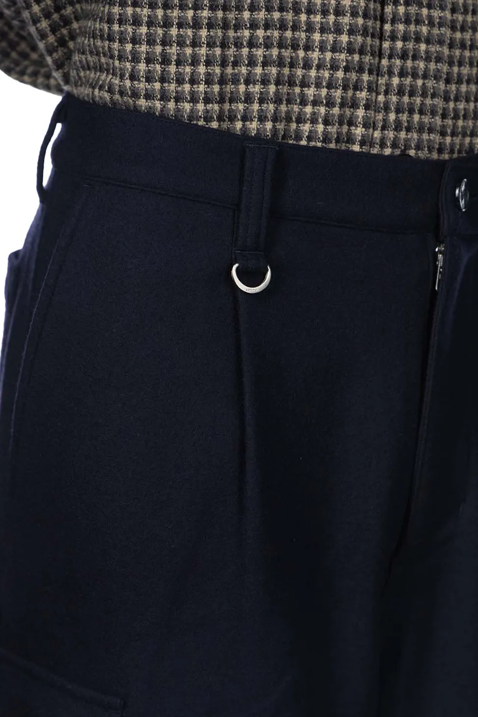 Fashion SOPHNET Hard Melton 1 Tuck Tapered Cargo Pants - Navy