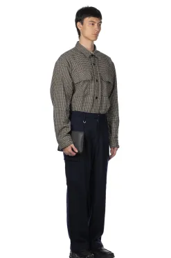 Fashion SOPHNET Hard Melton 1 Tuck Tapered Cargo Pants - Navy