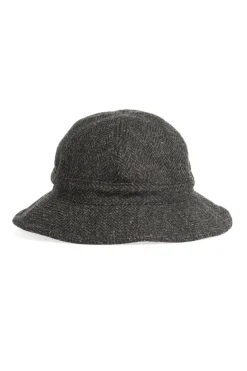 Clearance OrSlow Harris Tweed Hat - Black