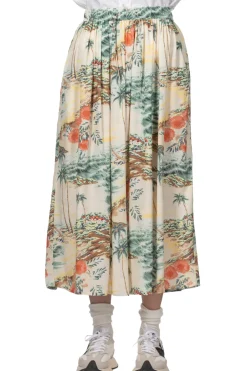 Fashion OrSlow Hawaiian Gathered Skirt - Ecru