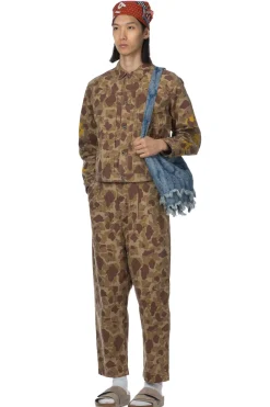 Sale Kapital Herringbong HAPPY PEEK-A-BOO Camo NIME Pants