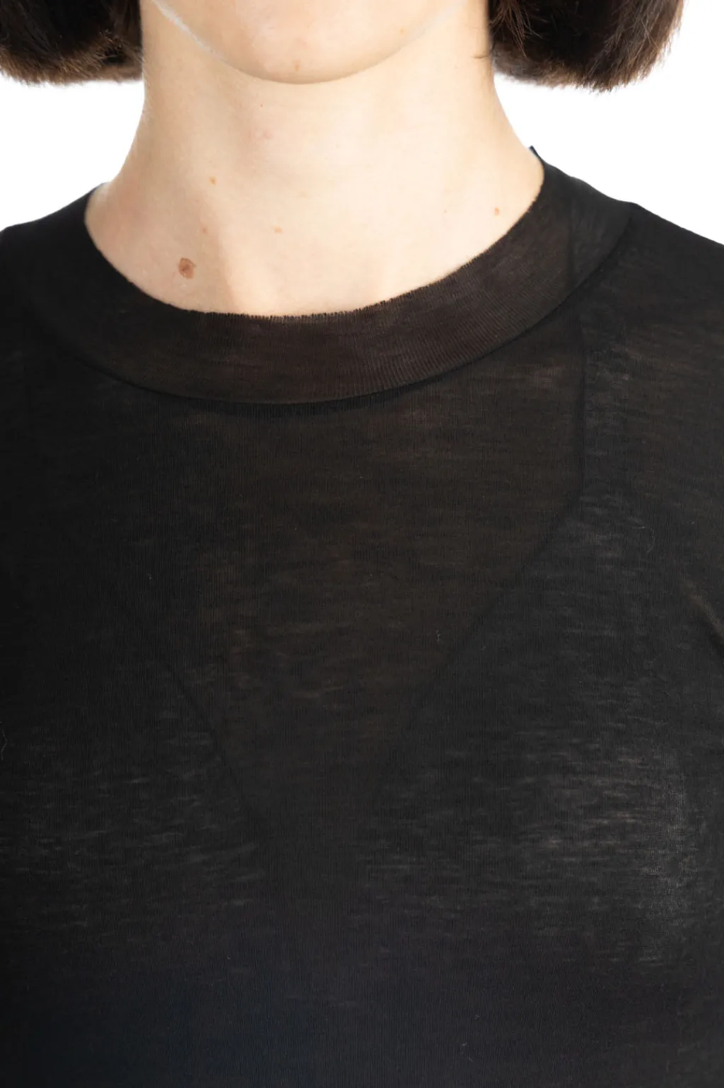 Best AURALEE HIGH GAUGE SHEER RIB L/S TEE - Black