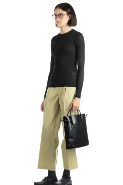 Best AURALEE HIGH GAUGE SHEER RIB L/S TEE - Black