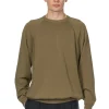 New Still by Hand High Twist Cotton Sweater - Olive
