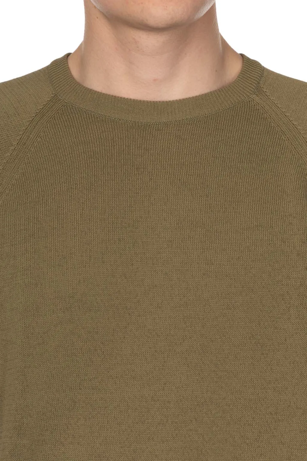 New Still by Hand High Twist Cotton Sweater - Olive