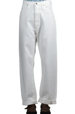 Sale OrSlow High Waist Original Selvedge White Denim