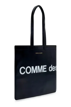New Comme Des Garcons Wallets Huge Logo Bag - Black