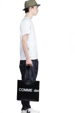 New Comme Des Garcons Wallets Huge Logo Bag - Black