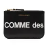 Discount Comme Des Garcons Wallets Huge Logo Zip Pouch - Black