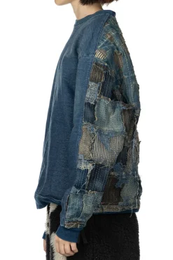 Best Kapital IDG Fleece x BORO 2Tones BIG SWT - Indigo