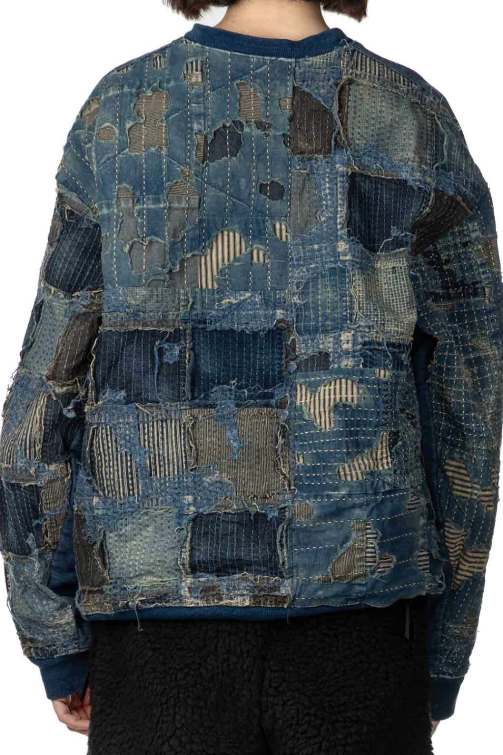 Best Kapital IDG Fleece x BORO 2Tones BIG SWT - Indigo
