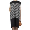 Clearance Manon In Tuck Sleeve Border Dress - Black