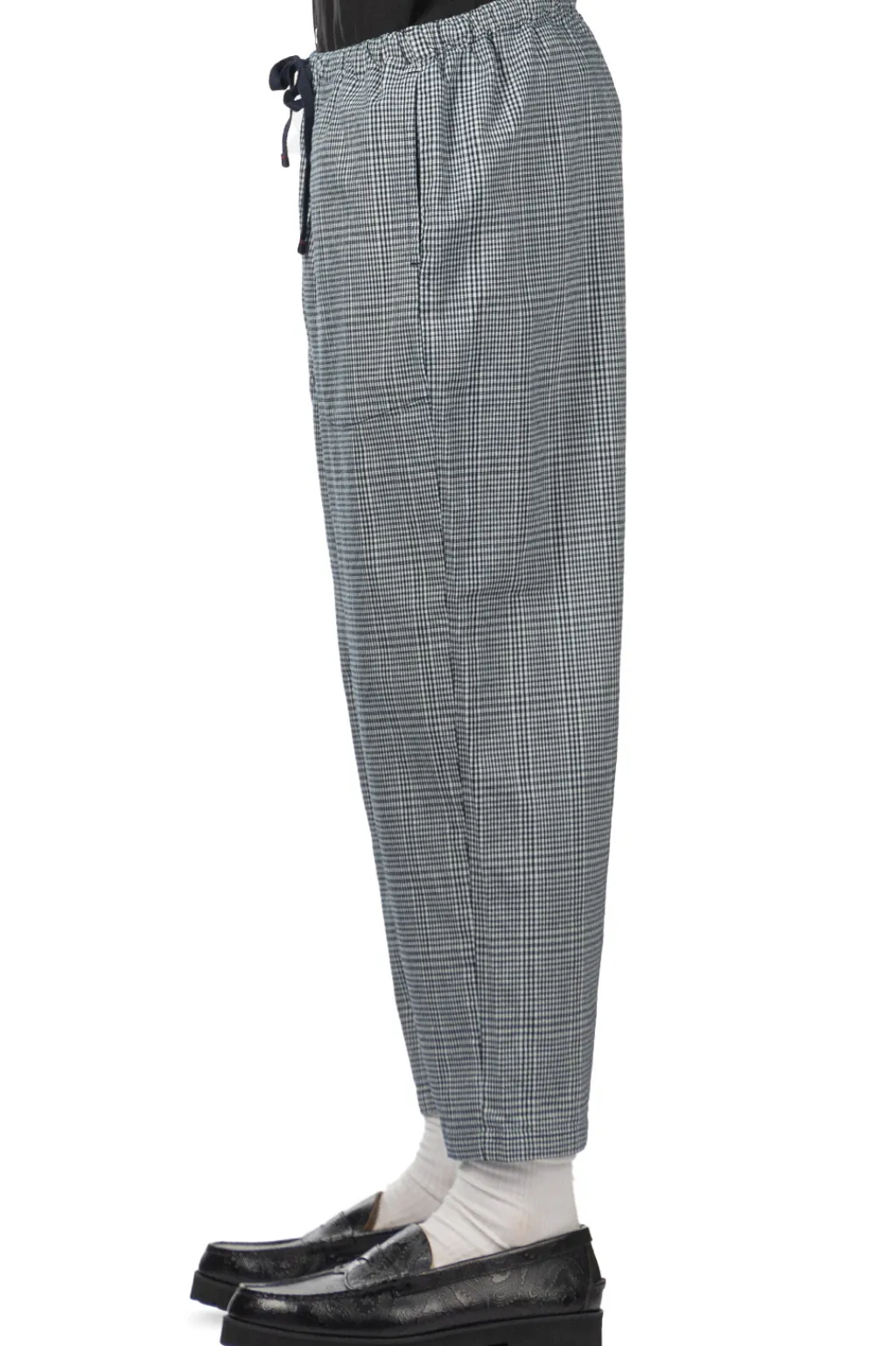 New Tigre Brocante Indigo Glen Plaid Tagosaku Pants - Indigo