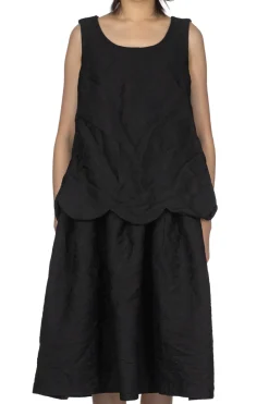 Hot Comme Des Garcons Comme Des Garcons Jacquard Floral Pattern Garment Dyed Dress - Black