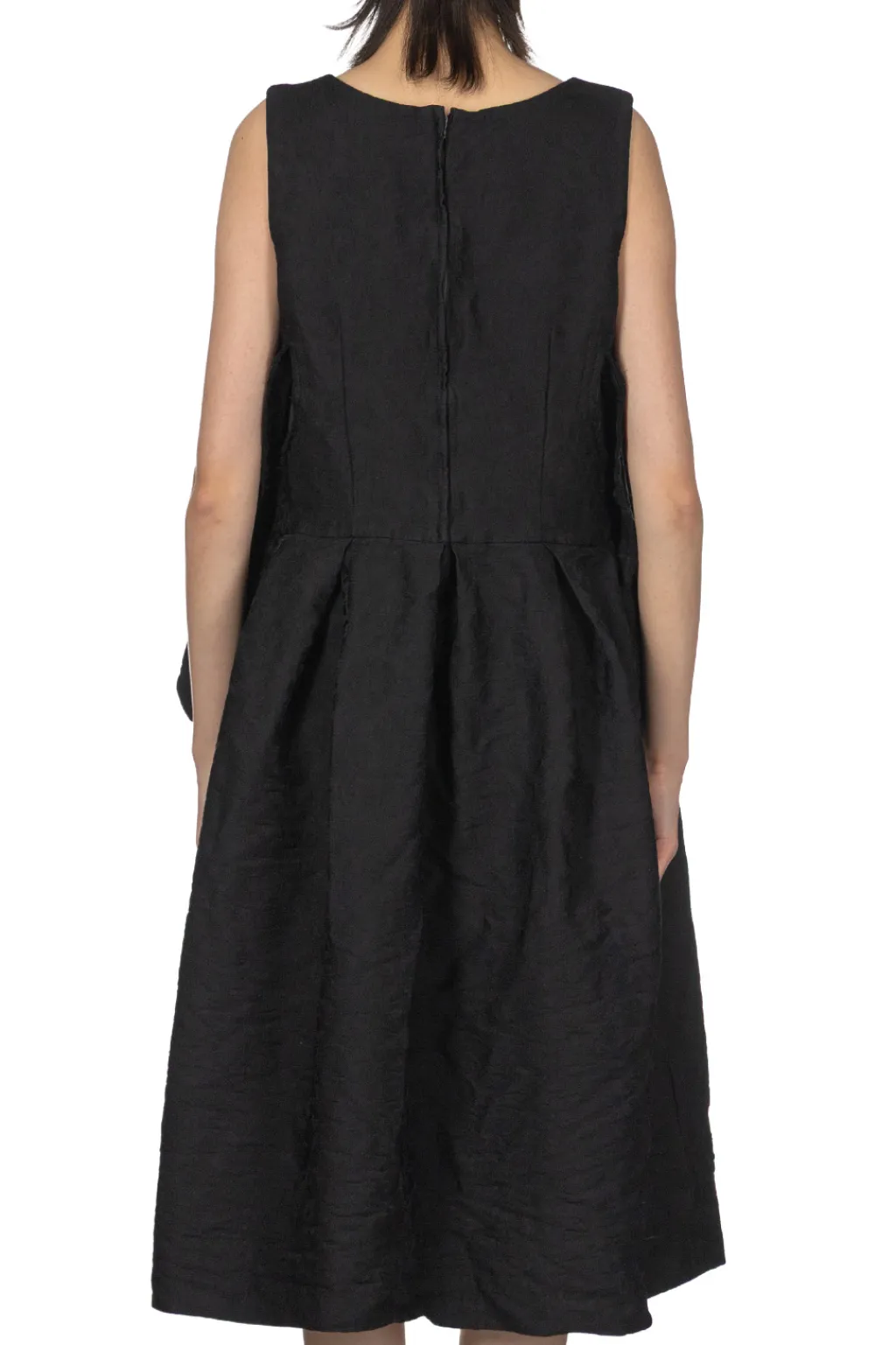 Hot Comme Des Garcons Comme Des Garcons Jacquard Floral Pattern Garment Dyed Dress - Black