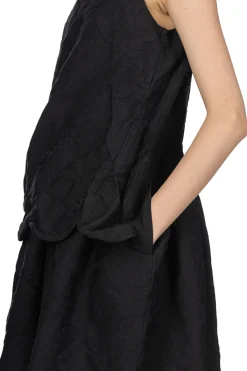 Hot Comme Des Garcons Comme Des Garcons Jacquard Floral Pattern Garment Dyed Dress - Black