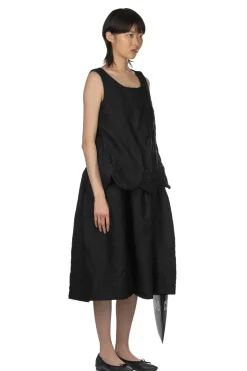 Hot Comme Des Garcons Comme Des Garcons Jacquard Floral Pattern Garment Dyed Dress - Black