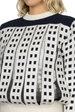 Discount JW Anderson Jacquard Slit Jumper - Off White