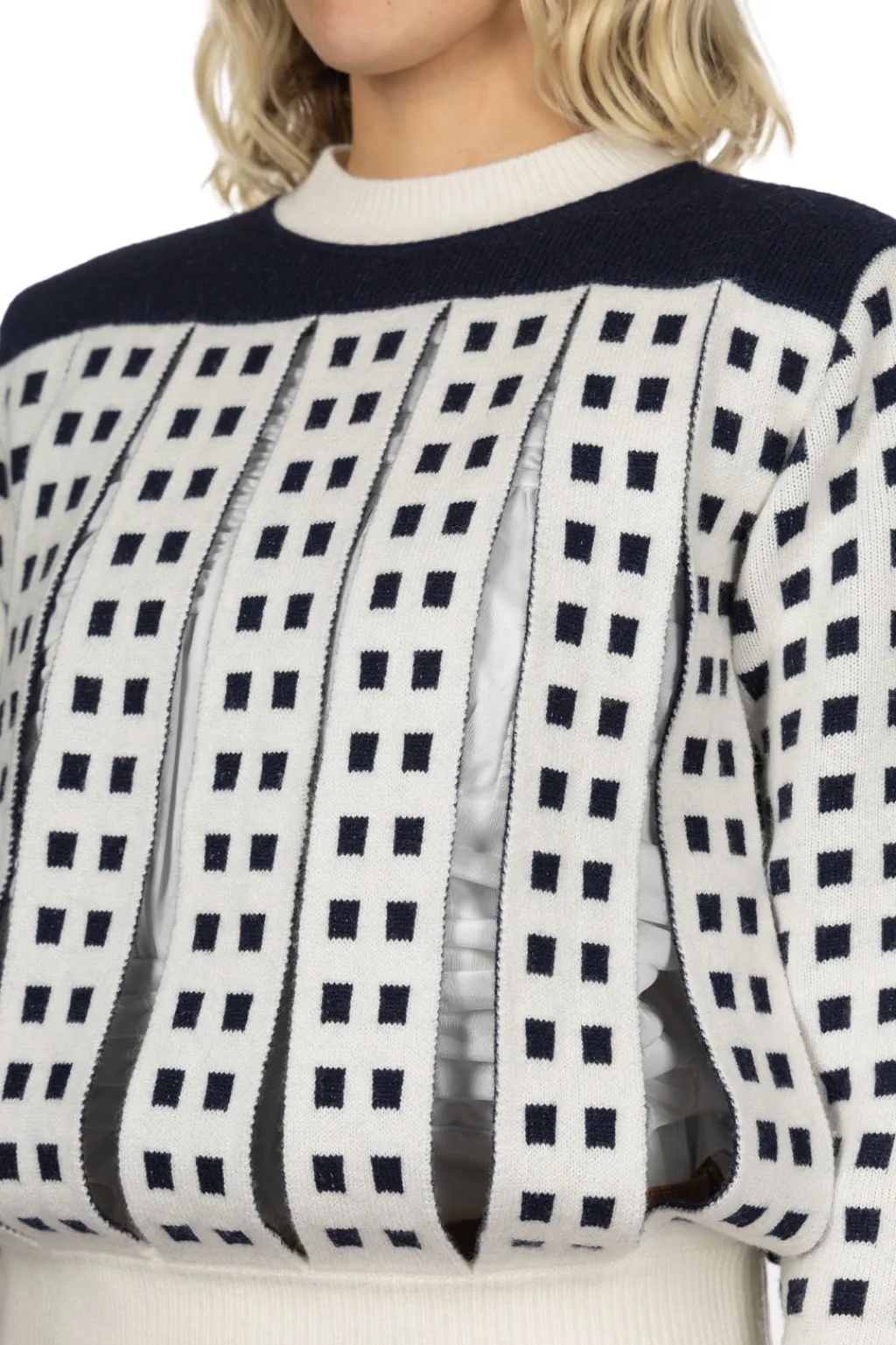 Discount JW Anderson Jacquard Slit Jumper - Off White