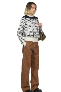 Discount JW Anderson Jacquard Slit Jumper - Off White