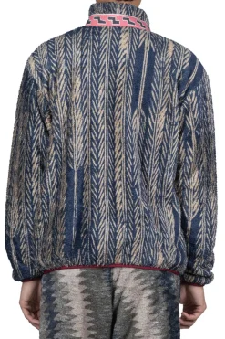 Outlet Kapital JAVA-YABANE Fleece ZIP Blouson - Navy