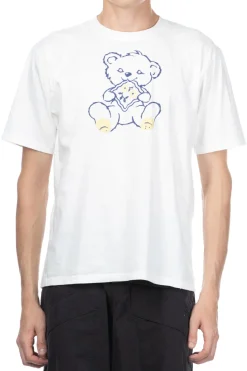 Clearance Kapital 20/-Jersey Crew T (PECKISH LITTLE BEAR) - White