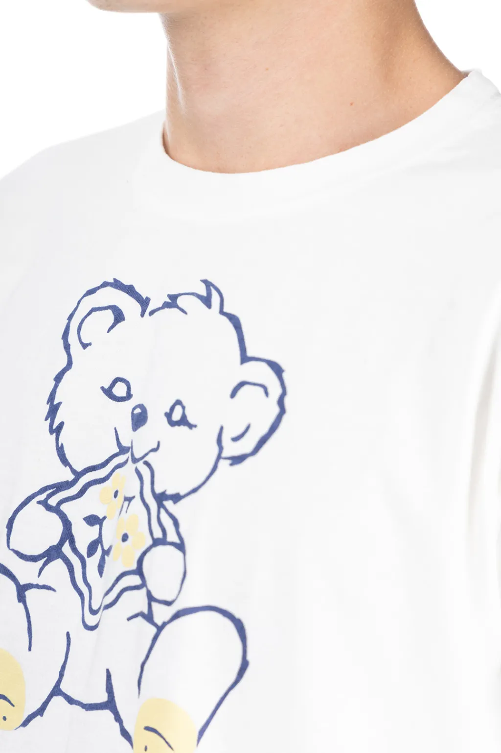 Clearance Kapital 20/-Jersey Crew T (PECKISH LITTLE BEAR) - White