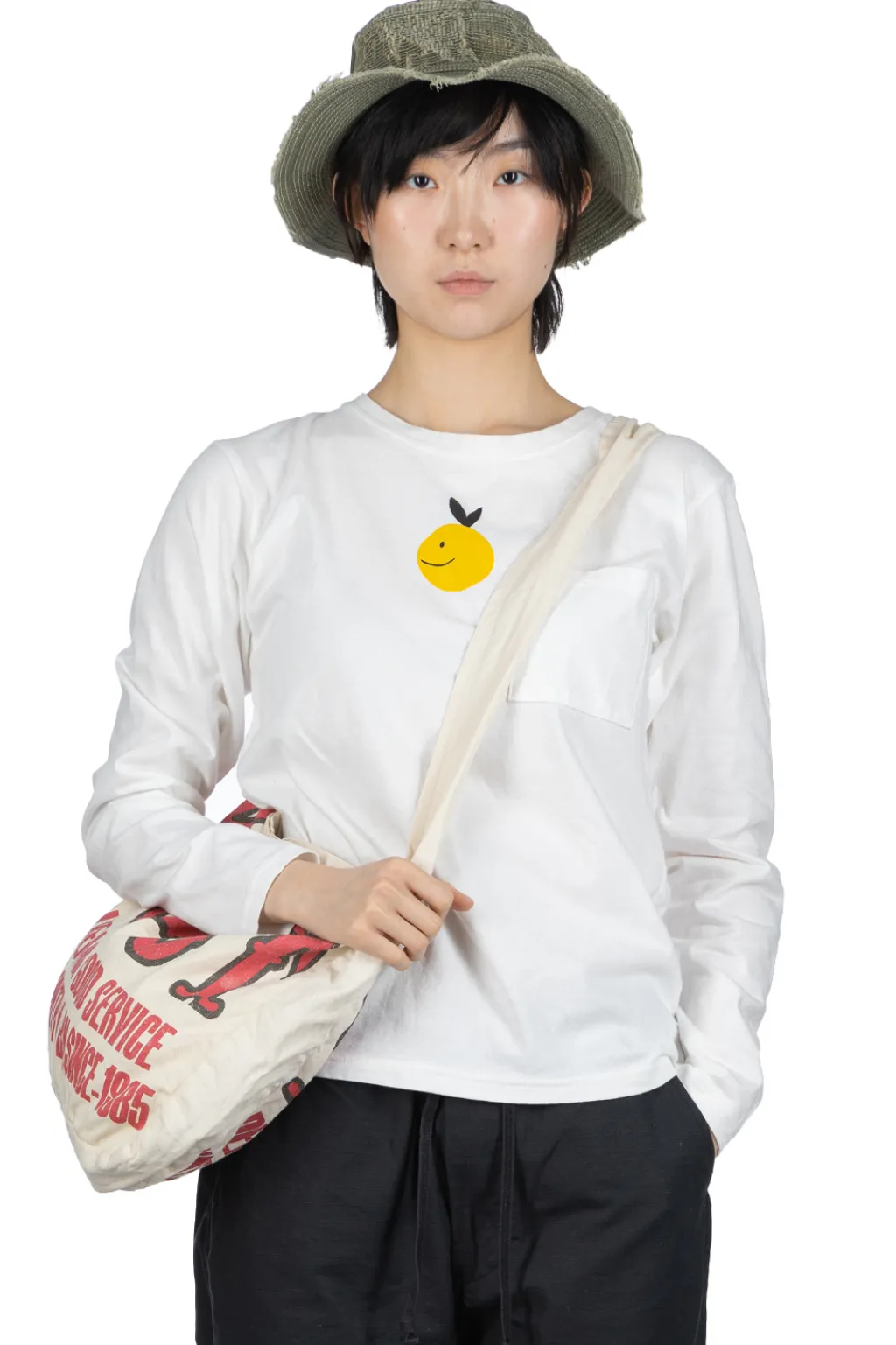Online Kapital 20/-Jersey Crewneck LS Tee (CONEYBOWY) - White