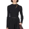 Fashion Mame Kurogouchi Kintsugi Crew Neck Knitted Top