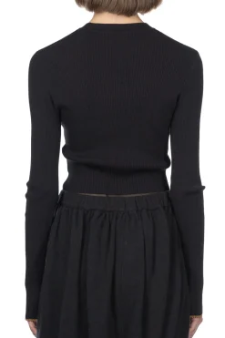 Fashion Mame Kurogouchi Kintsugi Crew Neck Knitted Top